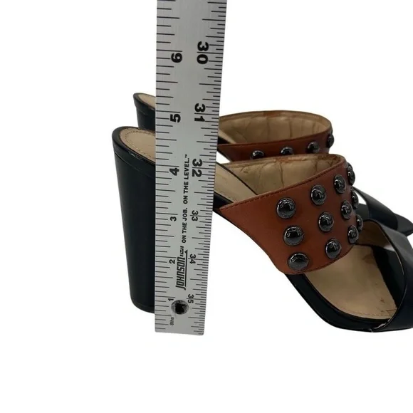 Coach Olivia Studded Leather‎ Heeled Sandals Shoes 9.5 Womens - Picture 2 of 7